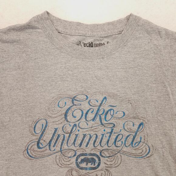 Ecko Unltd Graphic Casual Short Sleeve Crew Neck T Shirt Mens Size L Gray - Picture 1 of 9